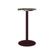 Burgundy Halo Bar Table